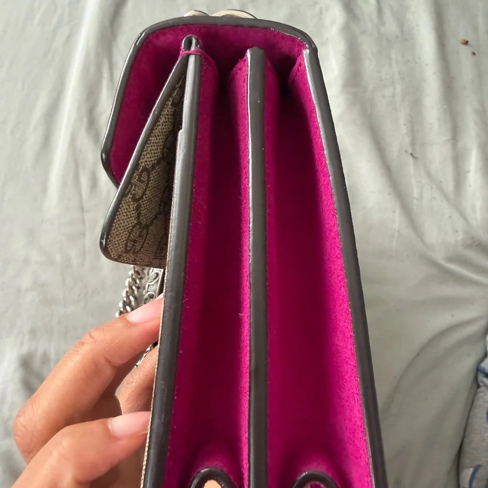 Gucci Magenta Dionysus with crystals GG Shoulder Bag - Picture 14 of 16